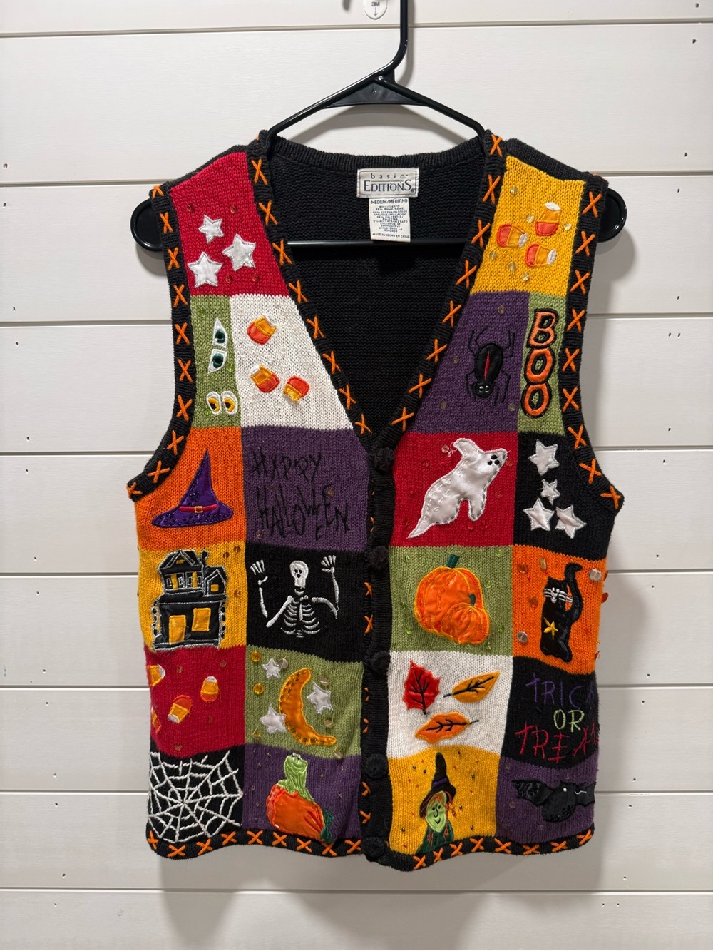 Vintage Halloween Vest Sweater